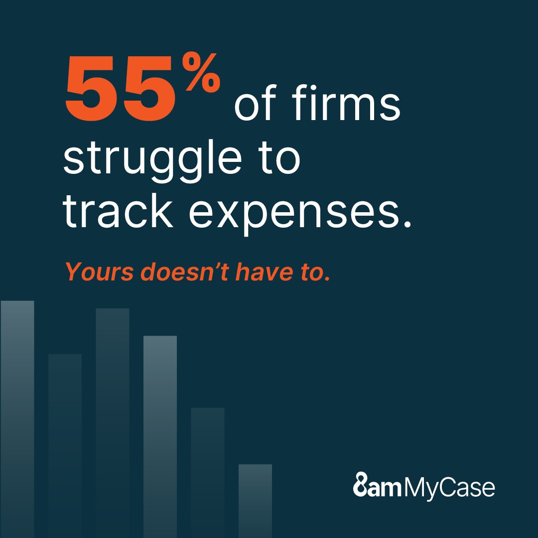 8am MyCase - 55% of firms struggle to track expenses